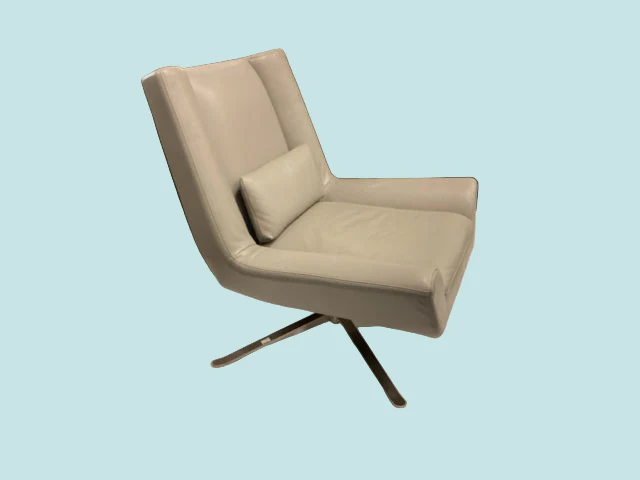 American Leather Swivel Chairs Pair - Image 3