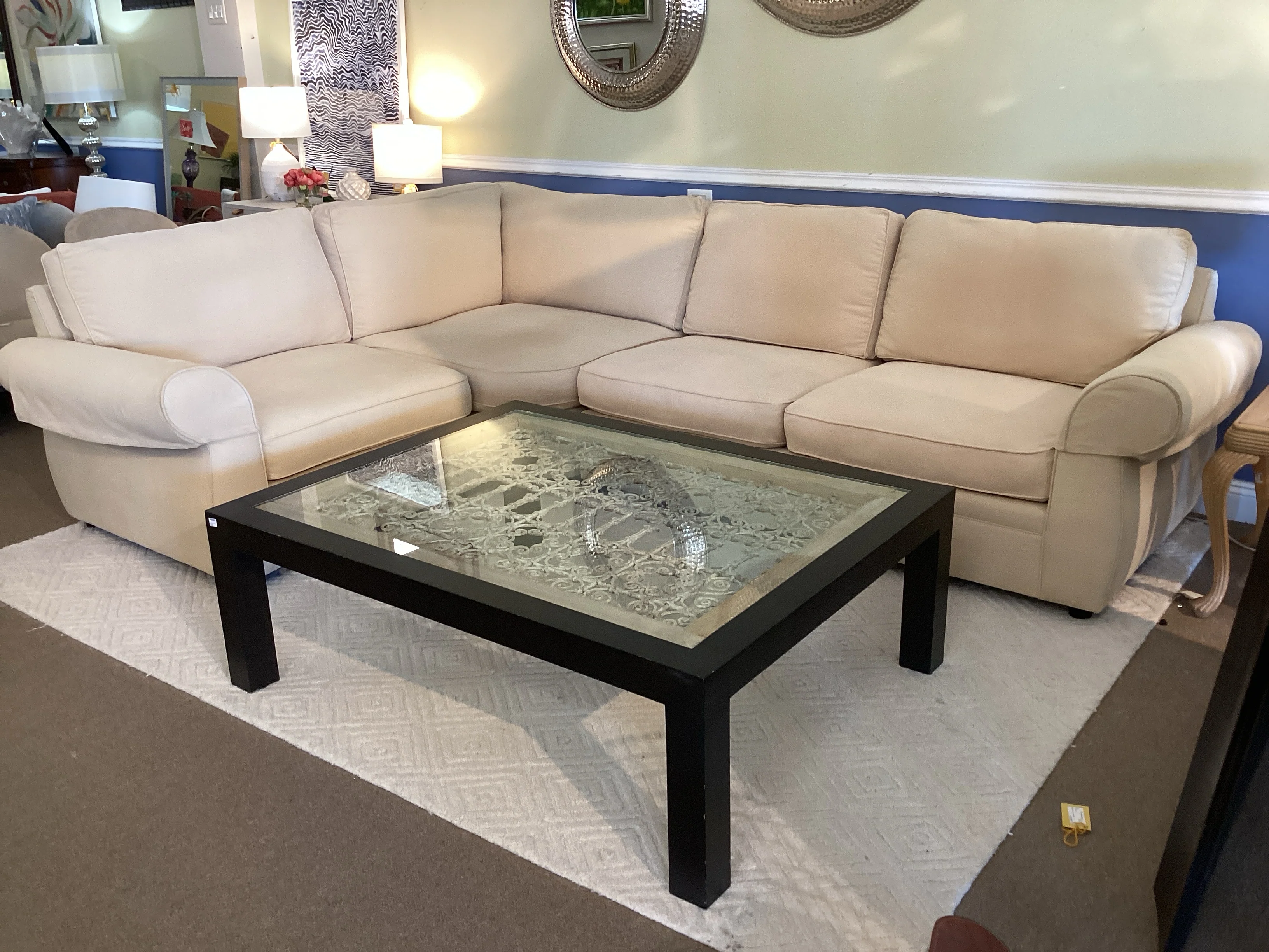 Black and Tan Coffee Table - Image 2