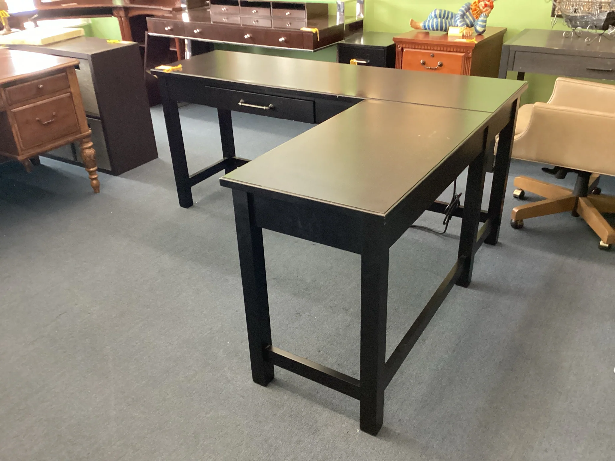 Black L Shaped Desk - Image 2