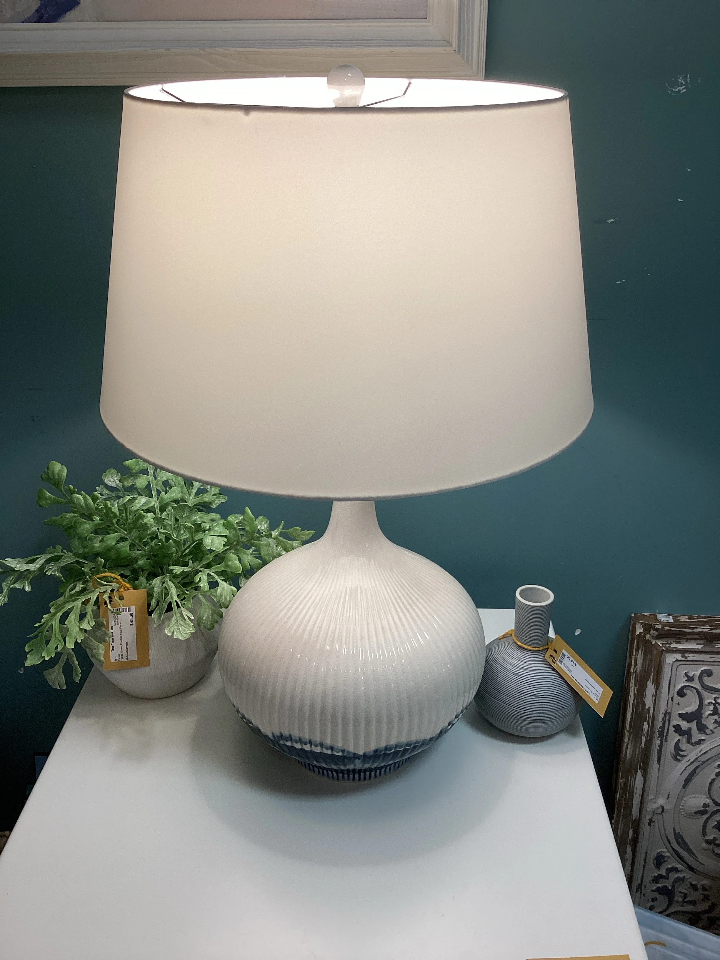 Blue and White Lamp