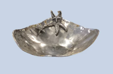 Bowl Silvertone With Starfish