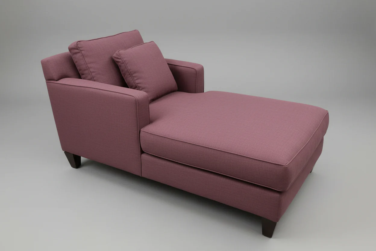 Burgundy Chaise Lounge Chair