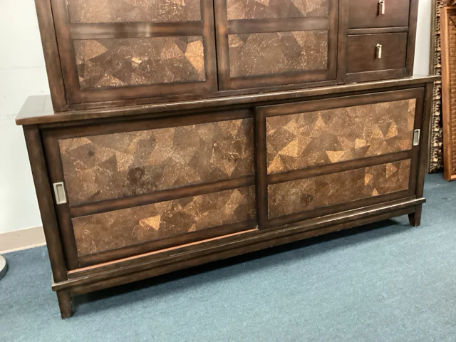 Cabinet With Coconut Shell Accents - Image 3