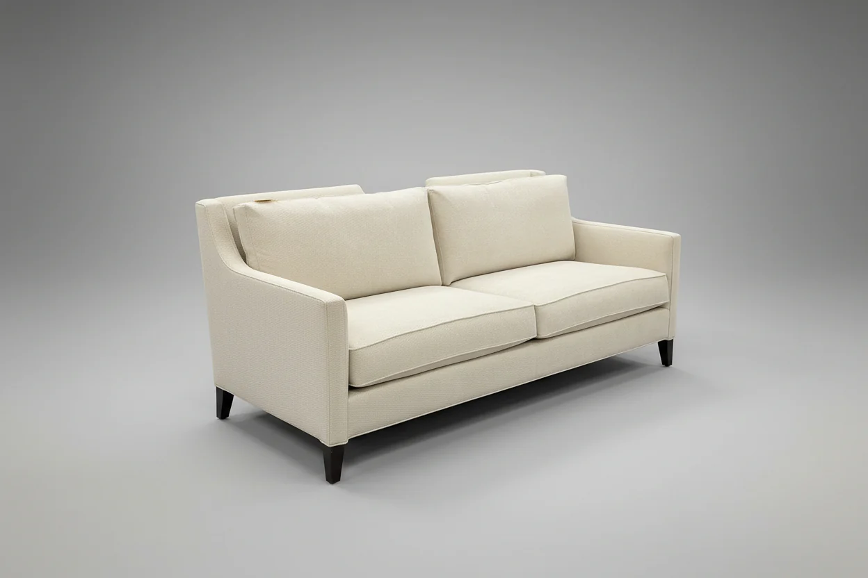 Century Cream Two Cushion Living Room Sofa