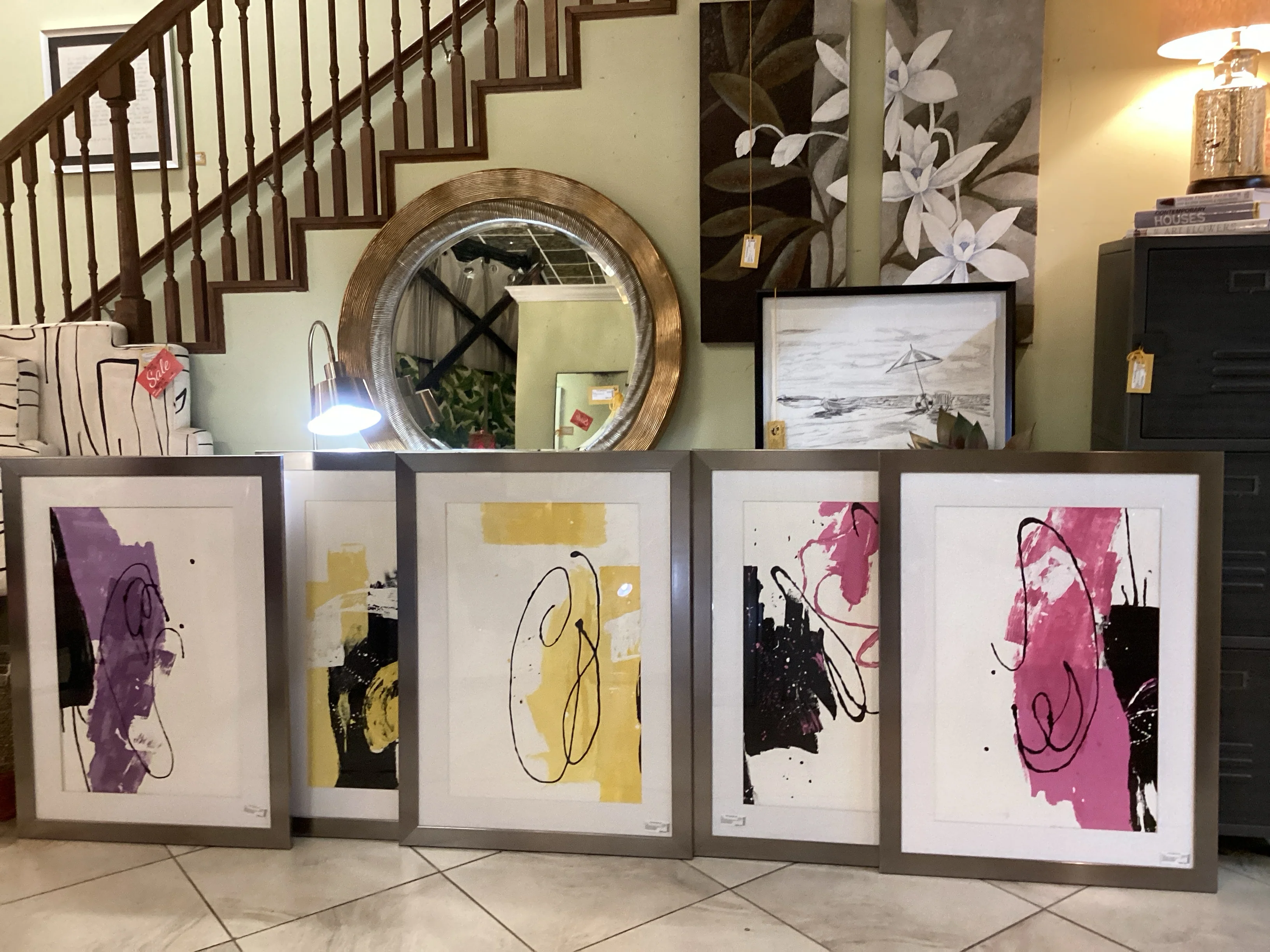 Contemporay Abstract Art Silver Frame - Image 2
