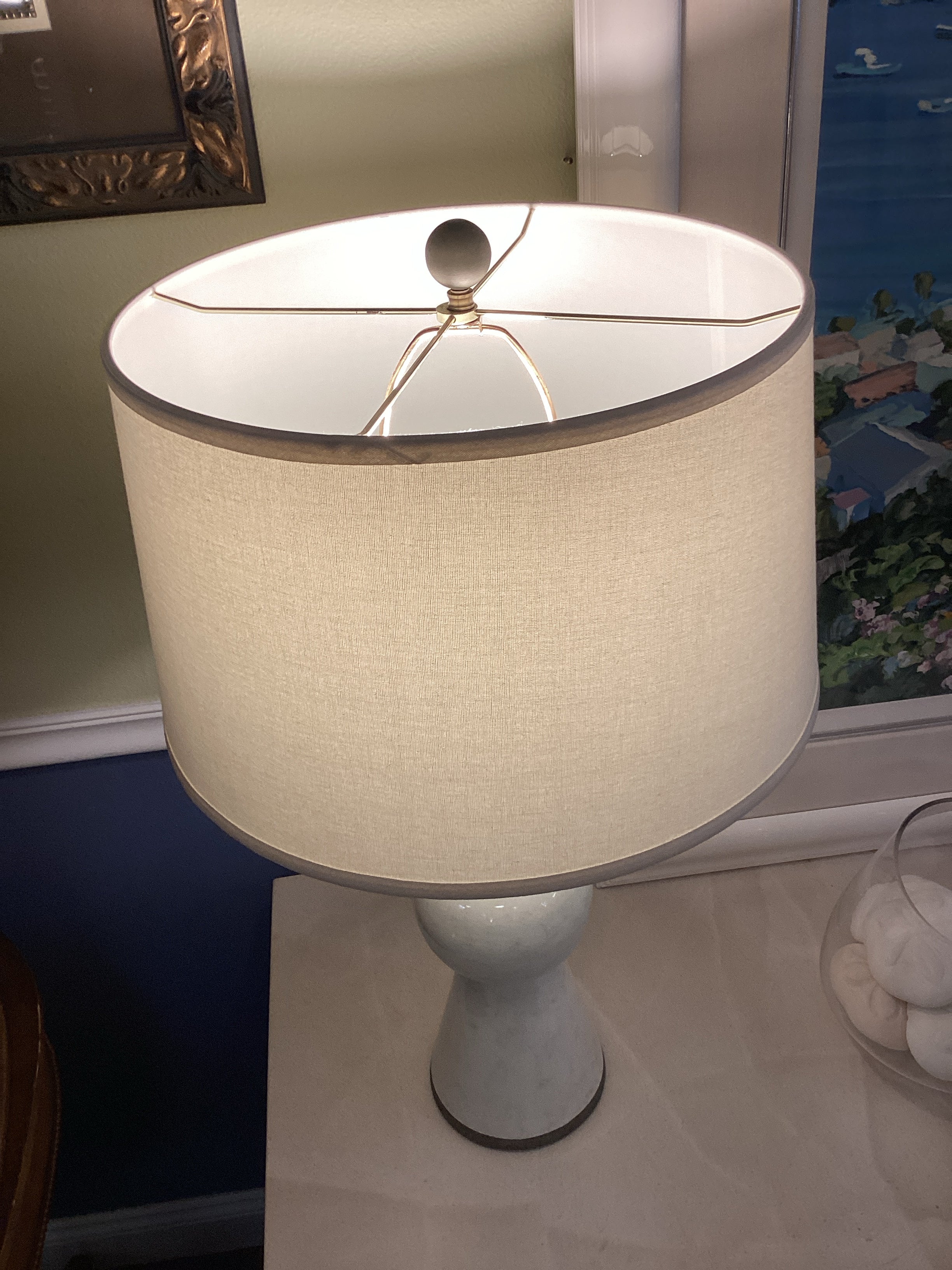 Currey and Co Cream Contemporary Lamp - Image 3