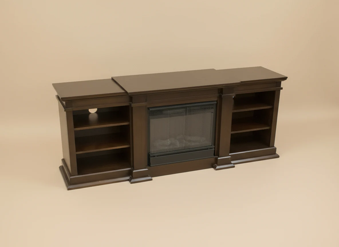 Dark Wood Fireplace