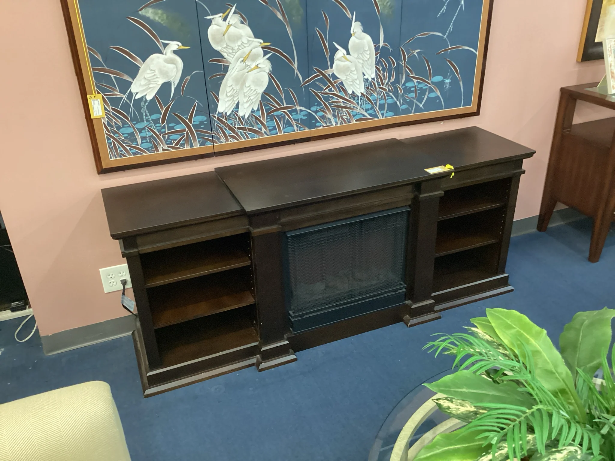 Dark Wood Fireplace - Image 2
