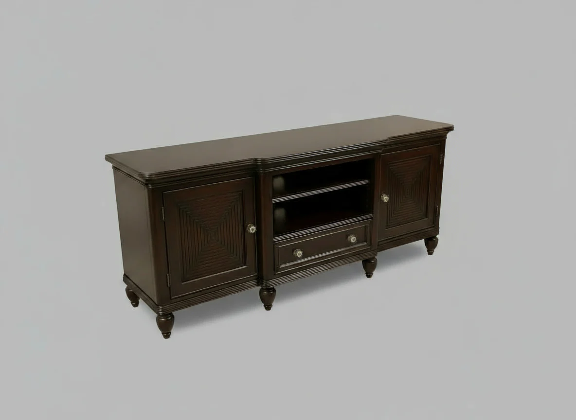 Dark Wood Media Cabinet
