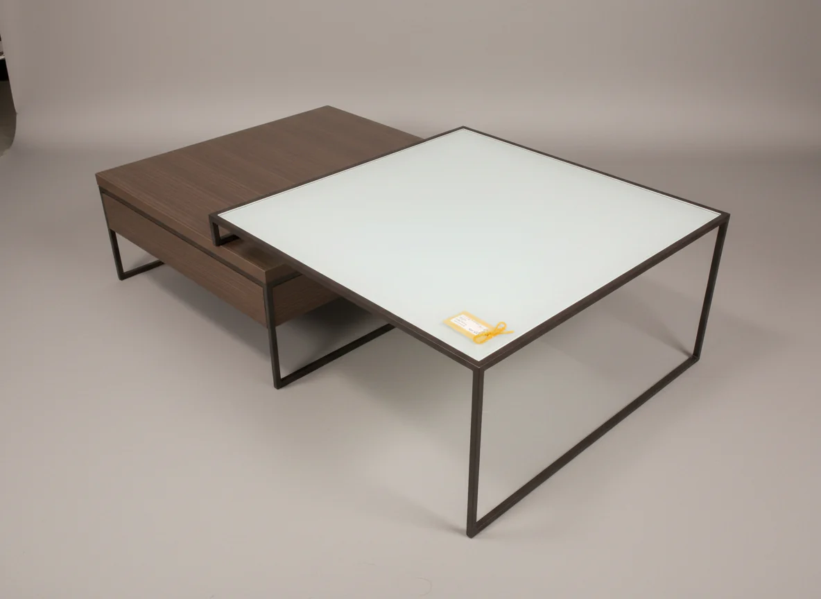 Dark Wood Two Tier Coffee Table