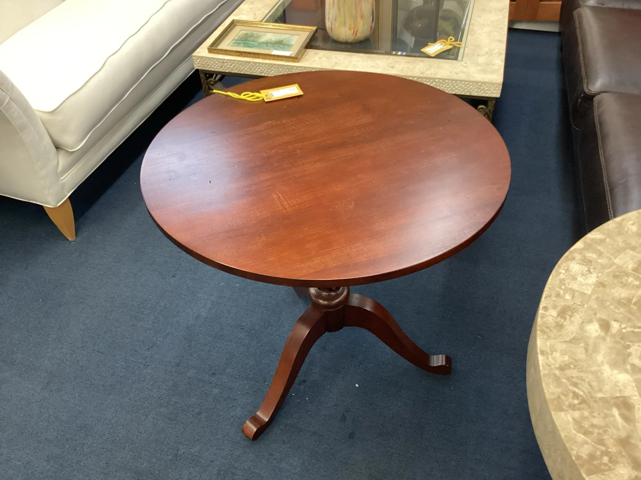 Ethan Allen Medium Wood Round Accent Table - Image 2