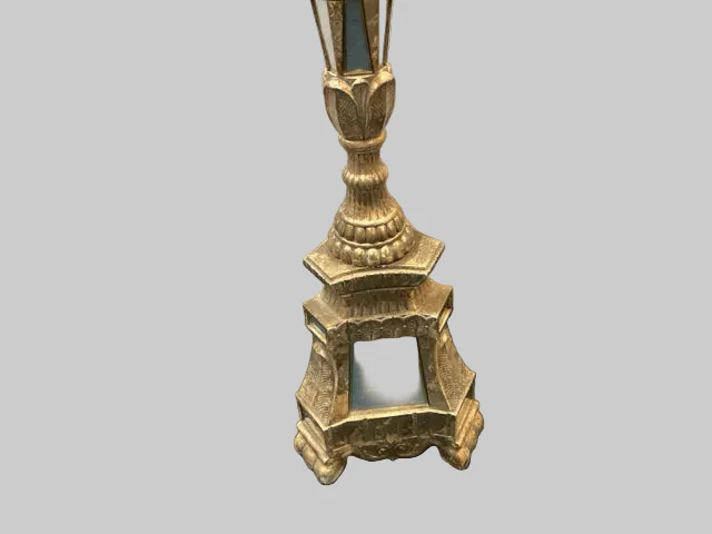 Floor Candle Stand w/Mirror Accent - Image 2