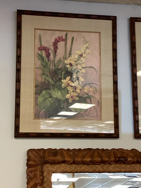 Floral Print Framed Pair - Image 2