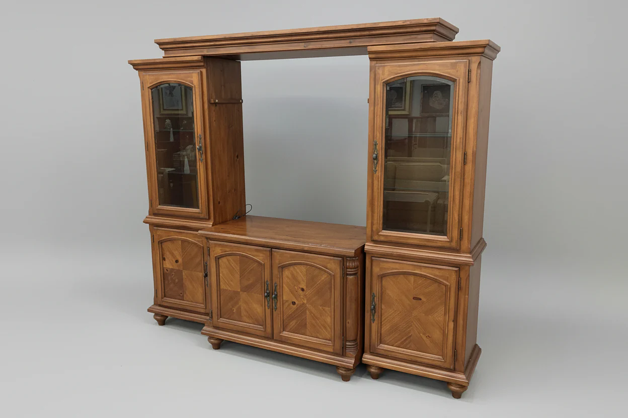 Four Piece Medium Wood Wall Unit