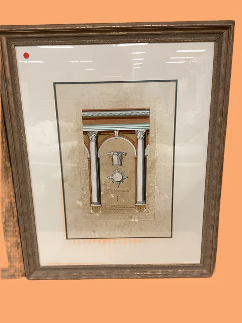 Framed Art Italian Architecture Prints - Pair - Image 3