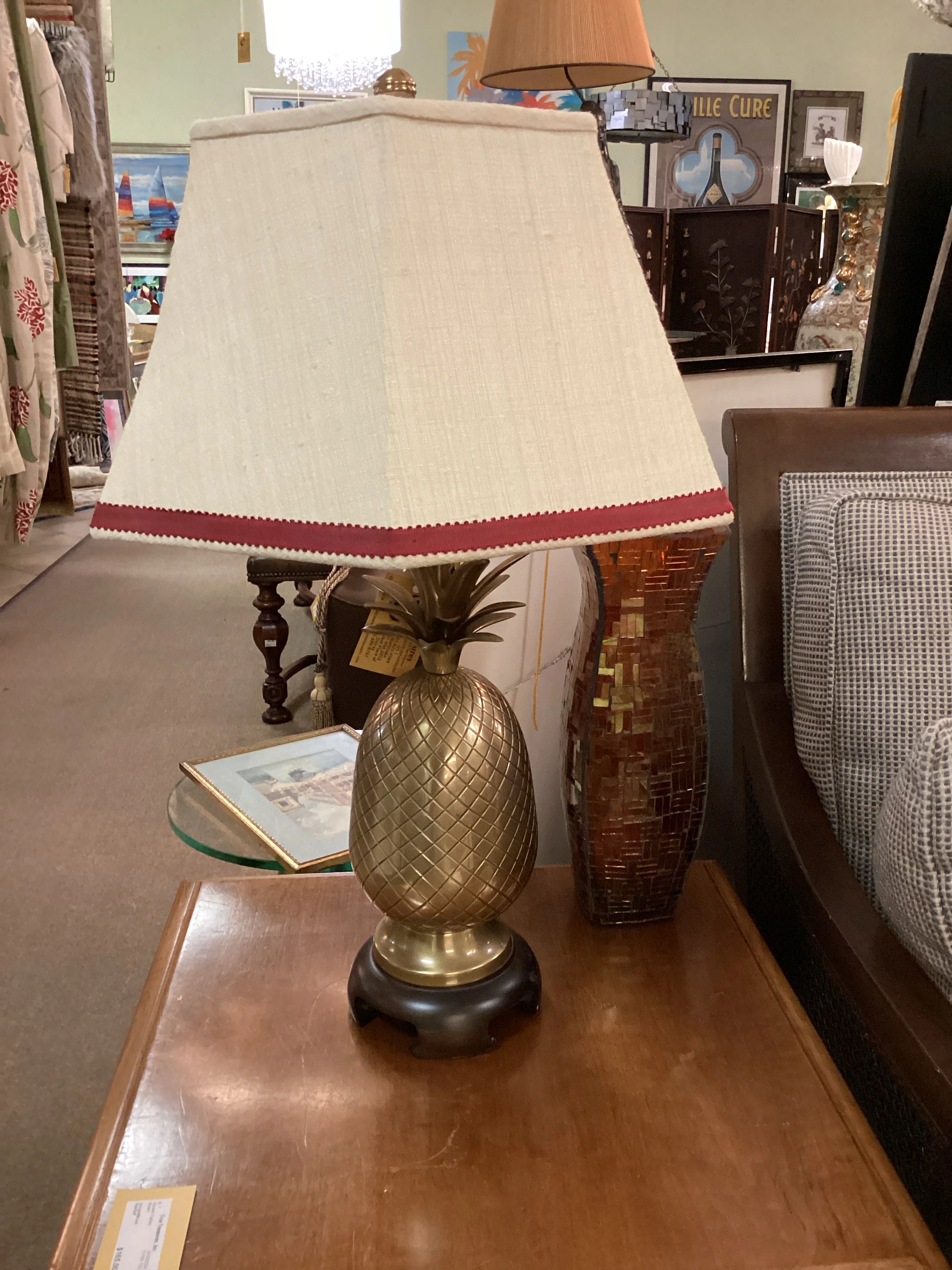 Frederick Copeland Brass Pineapple Lamp