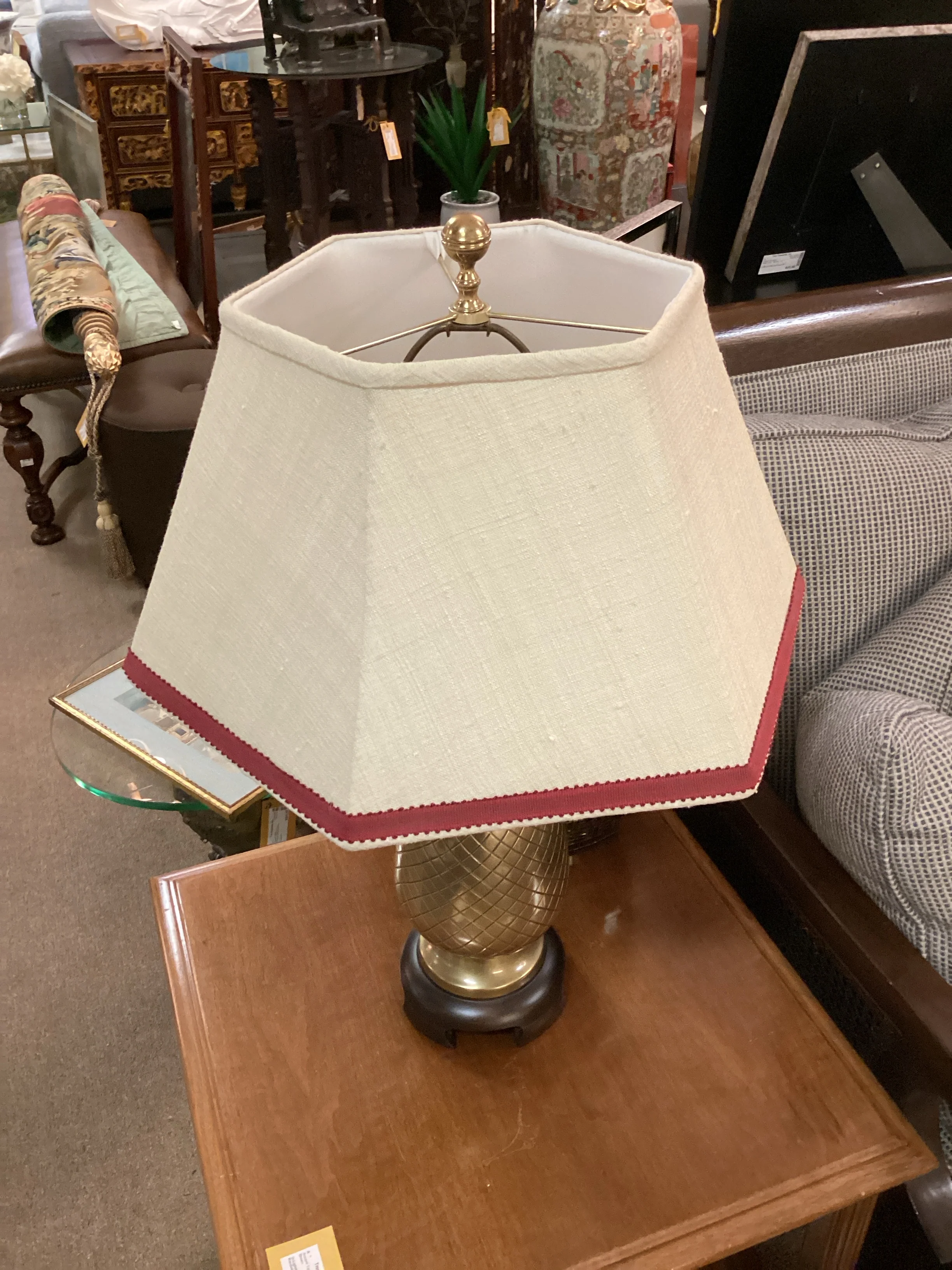 Frederick Copeland Brass Pineapple Lamp - Image 2