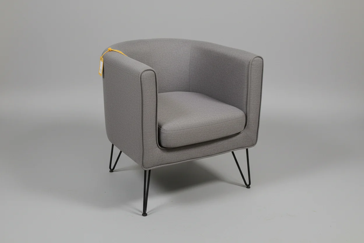 Gray Fabric Living Room Chair