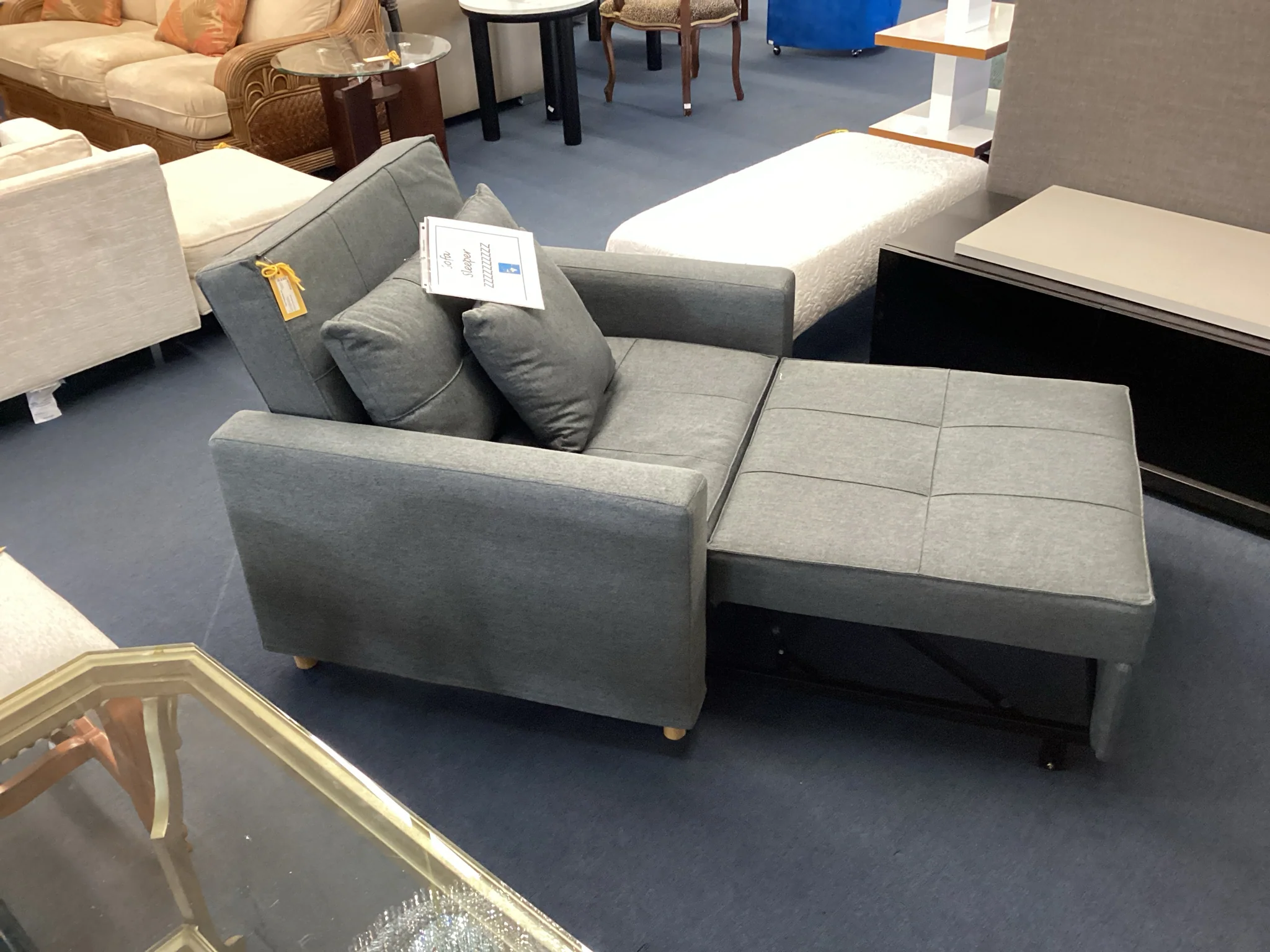 Gray Living Room Sleeper Chair - Image 2