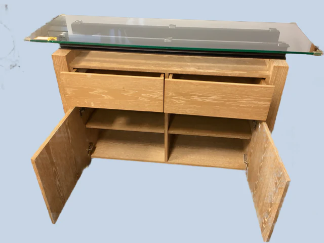 Haverty's Glass Top Buffet - Image 2