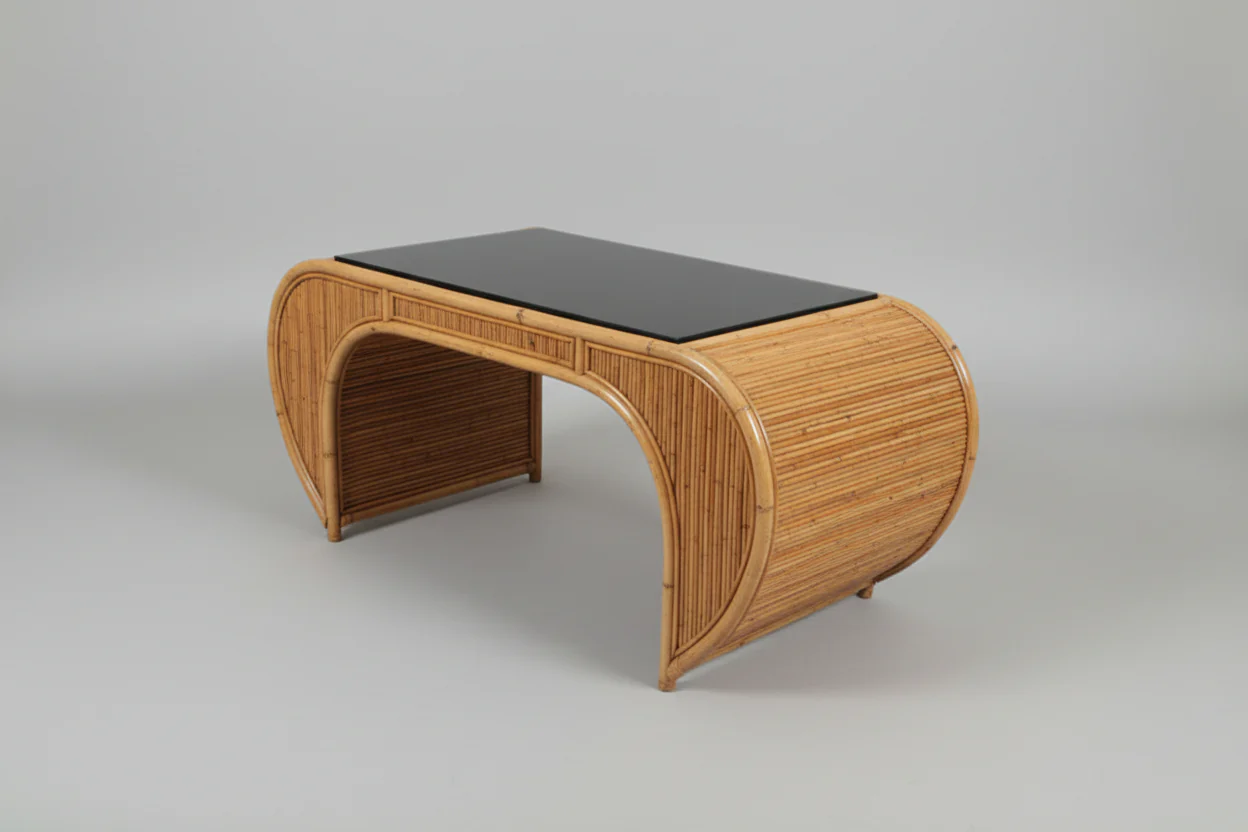 Henry Olko Waterfall Bamboo Desk - Image 2