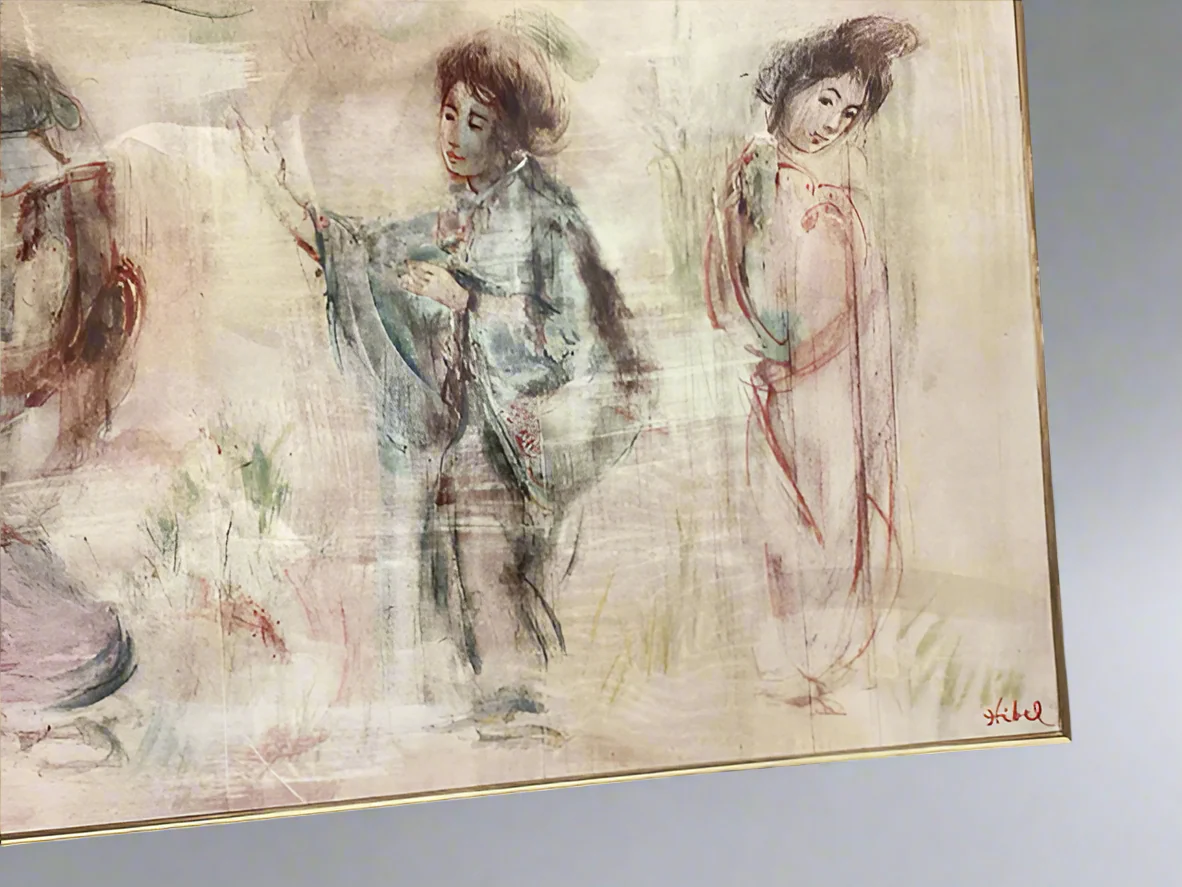 Hibel Framed Litho Geishas - Image 2
