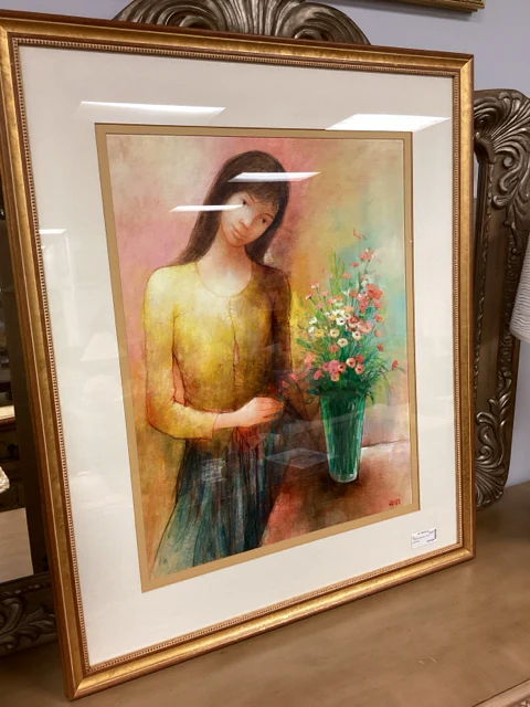 Lanier Young Girl Signed Art
