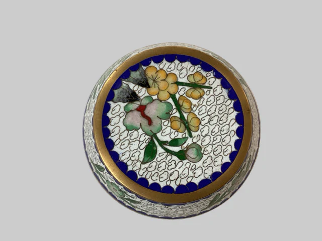 Lidded Cloisonne Barrel Jar - Image 3
