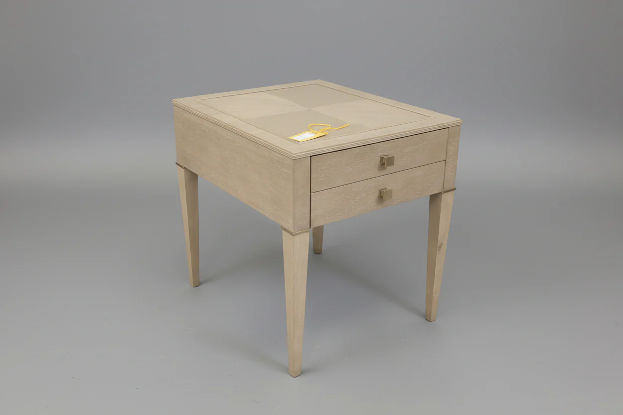 Light Wood End Table With One Drawer
