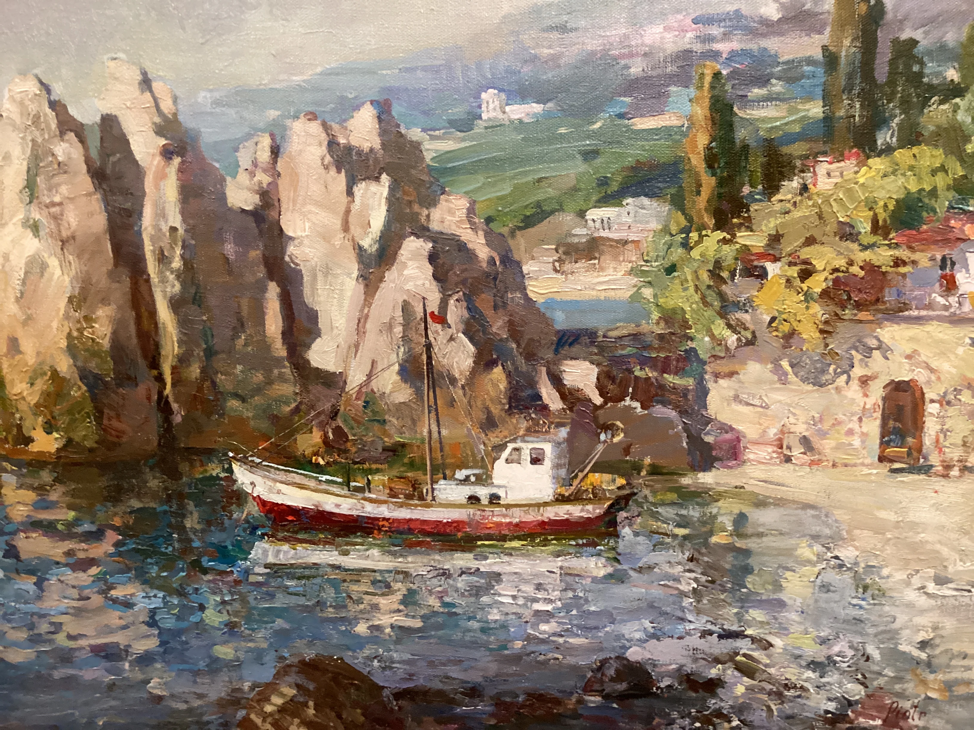 "Mediterranean Harbor" by Marmanov Paintings - Image 3