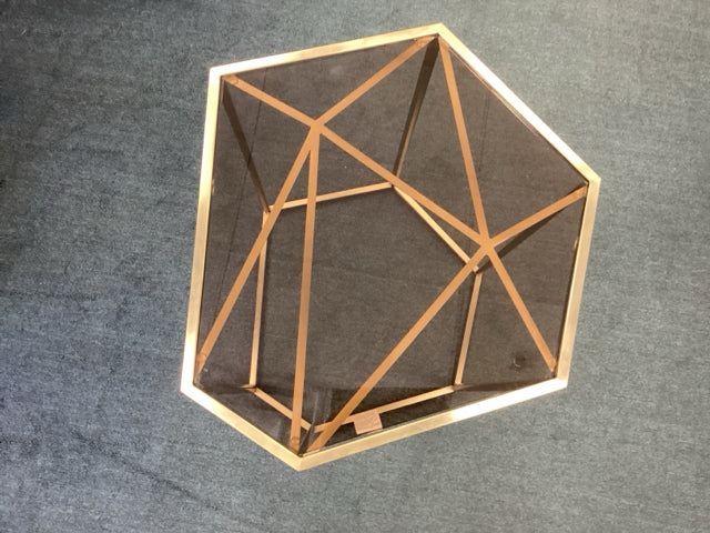 Metal and Glass End Table - Image 2