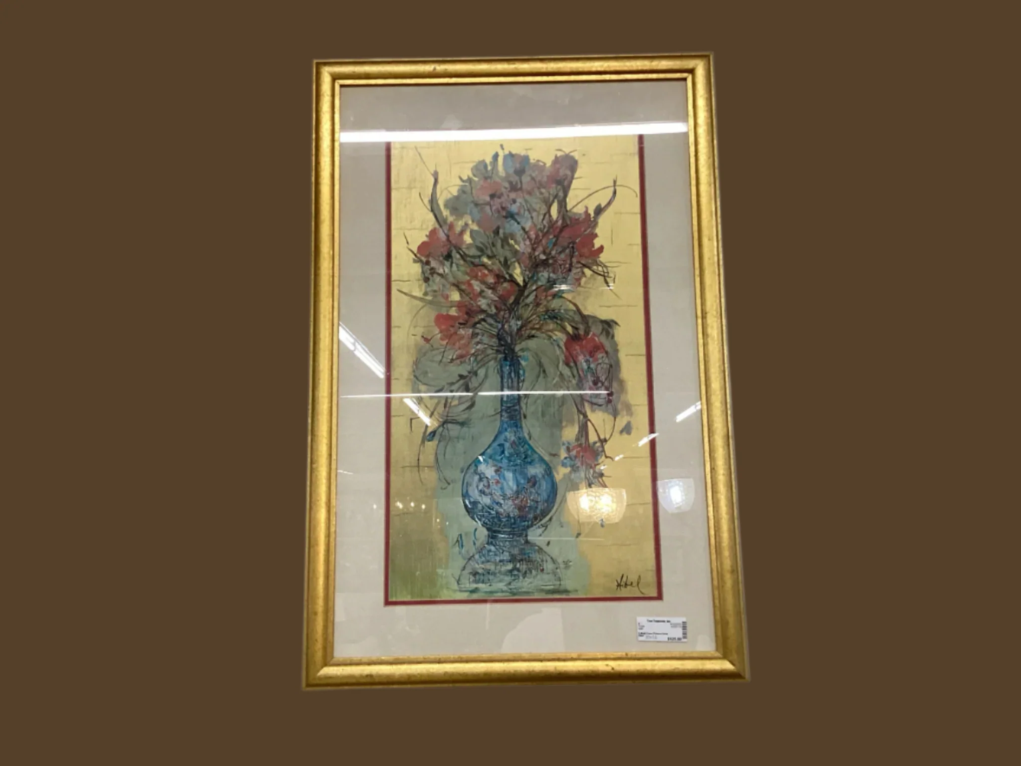 Multi Color Floral In Vase Print