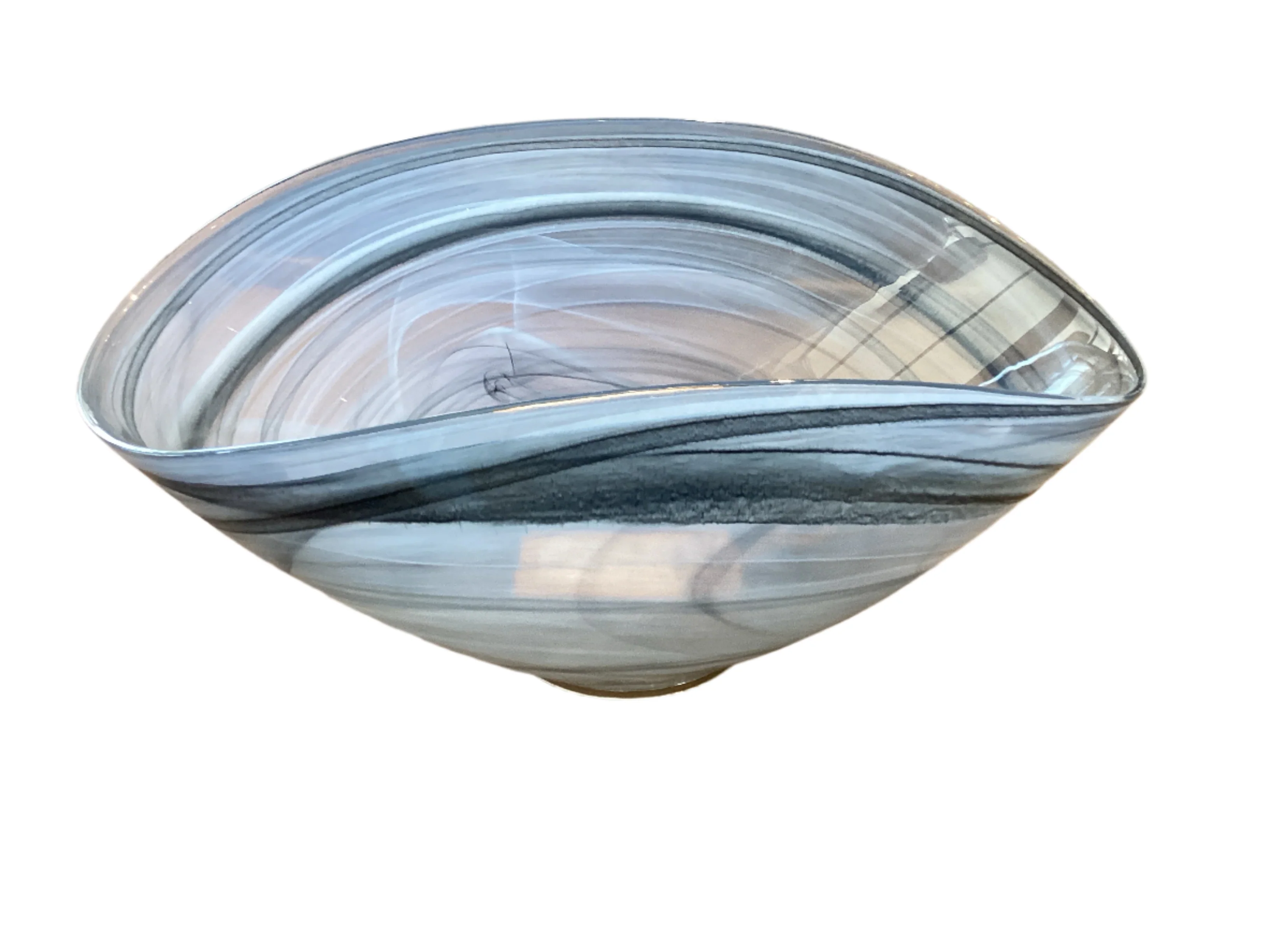 Murano Style Grey Bowl