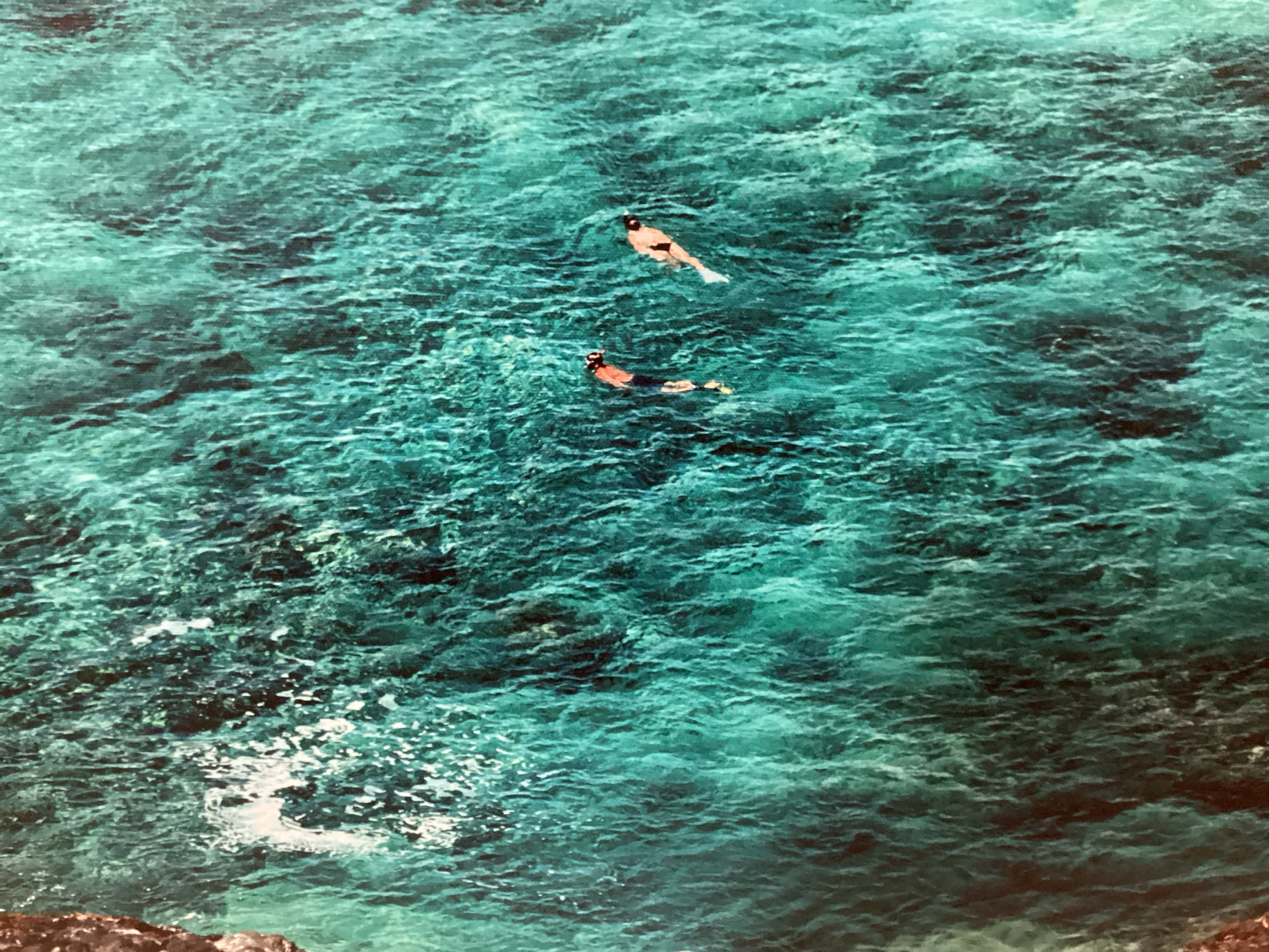 Ocean Print on Canvas People Floating - Image 2