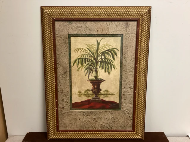 PAIR Framed Potted Palm Tree Prints - Image 2