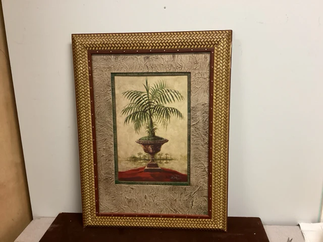PAIR Framed Potted Palm Tree Prints - Image 3