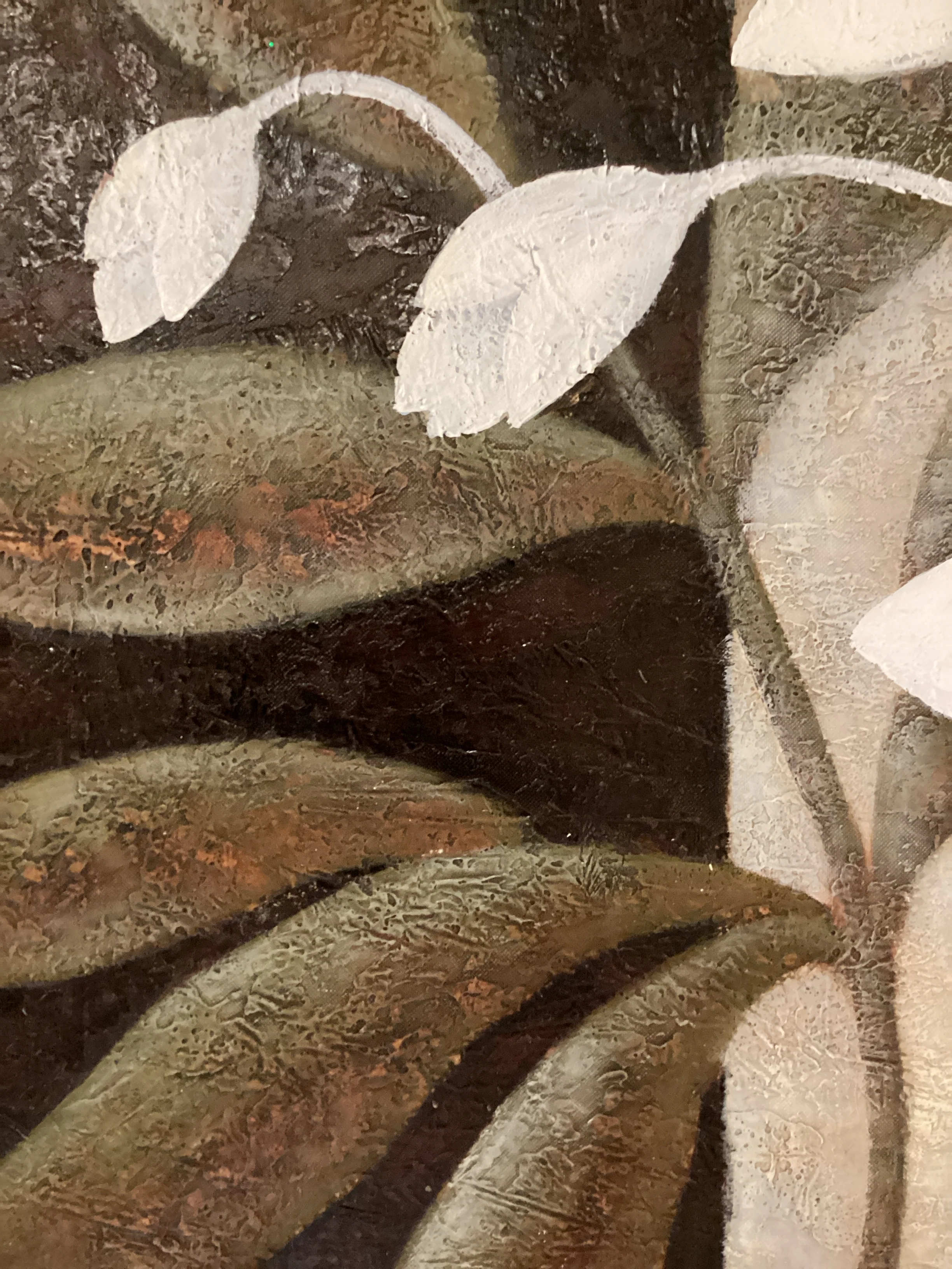 Pair Lopez Floral Paintings - Image 3