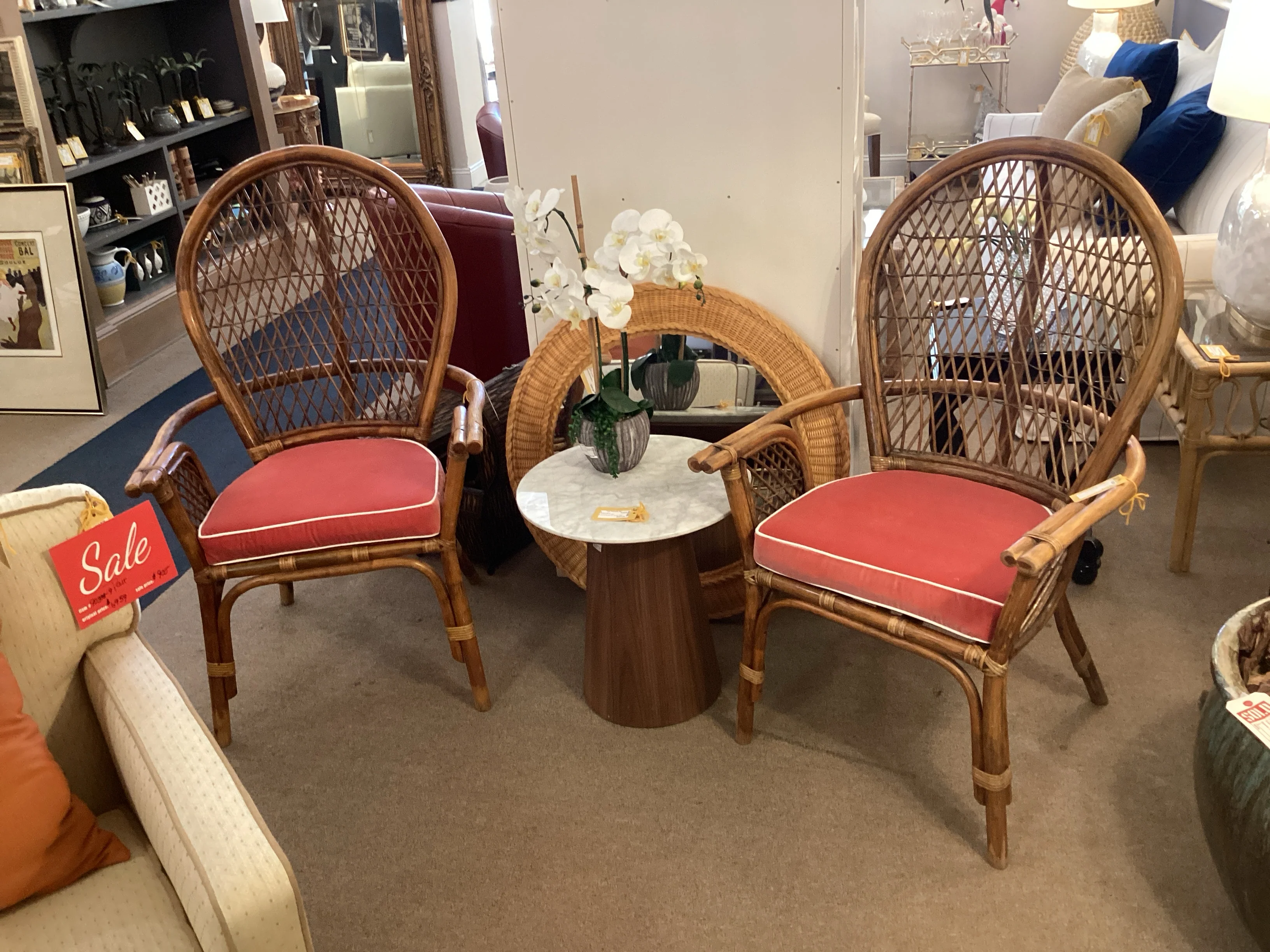 Pair Rattan Chair - Image 2