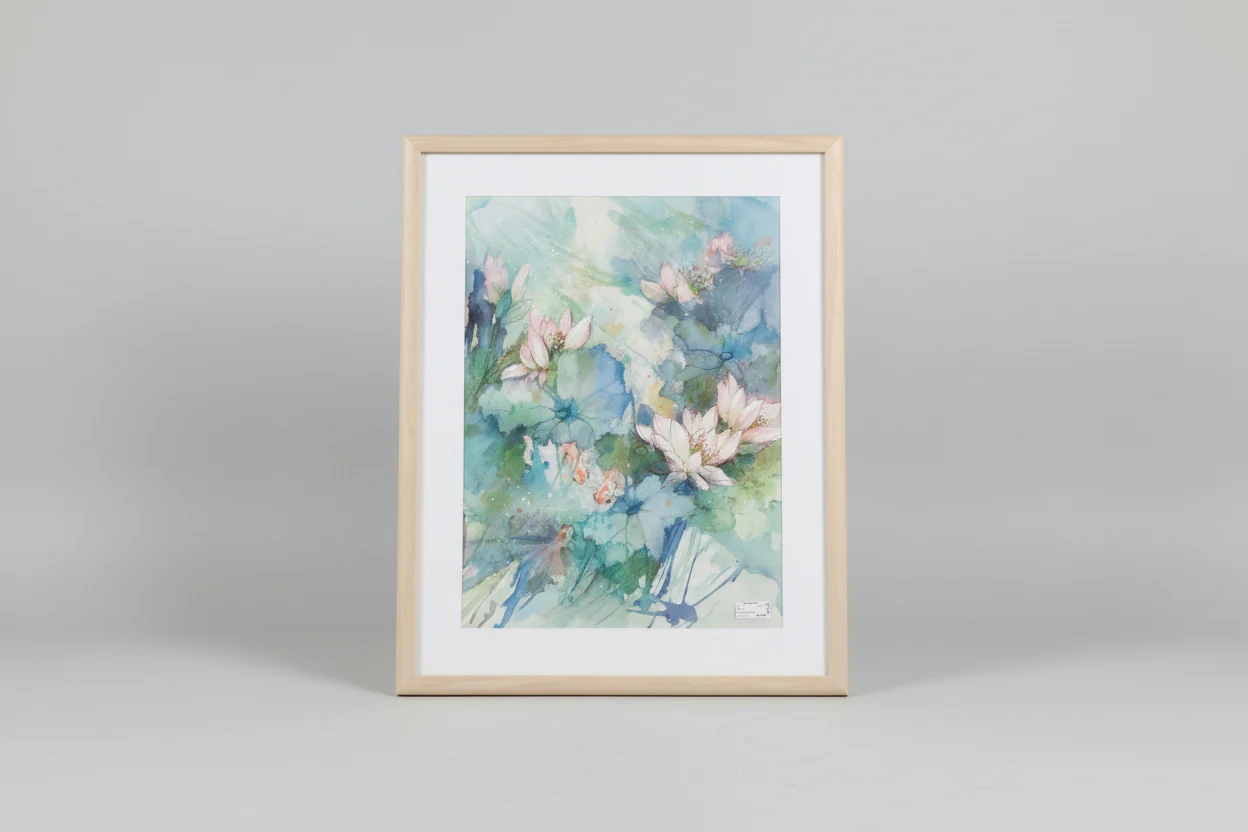 Pink And Turquoise Floral Print