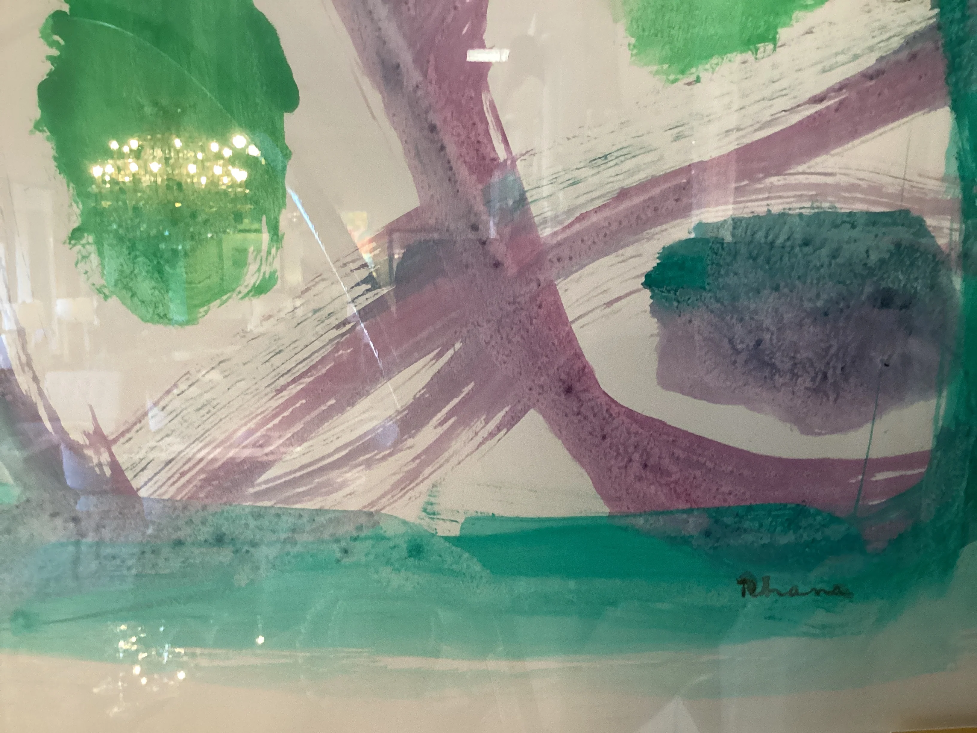 Purple and Green Painting - Image 2
