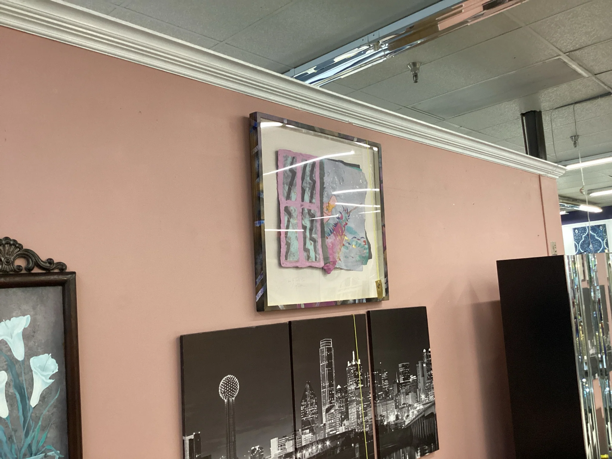 Purple And Pink Abstract Print - Image 2