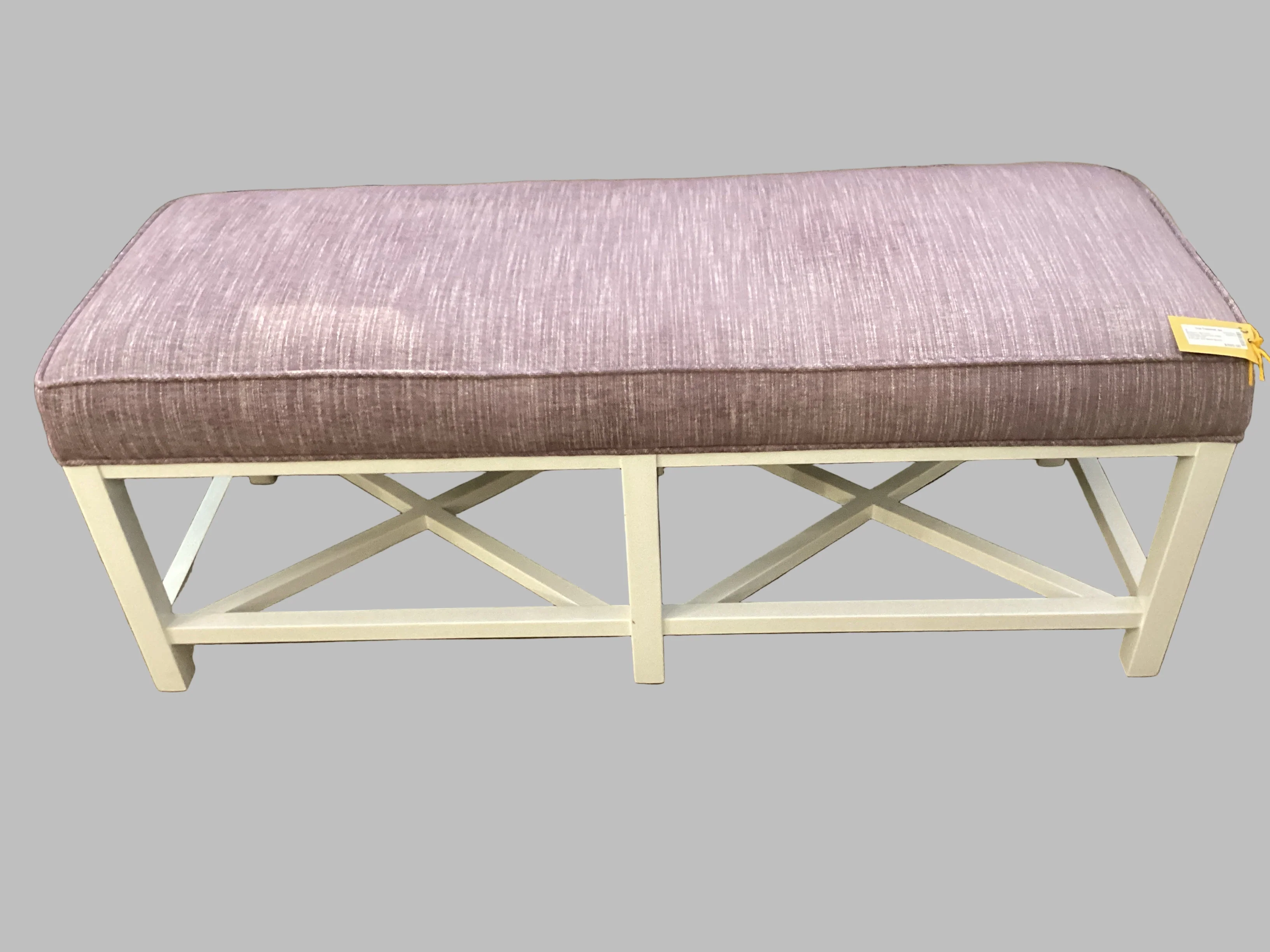 Purple and White Bench