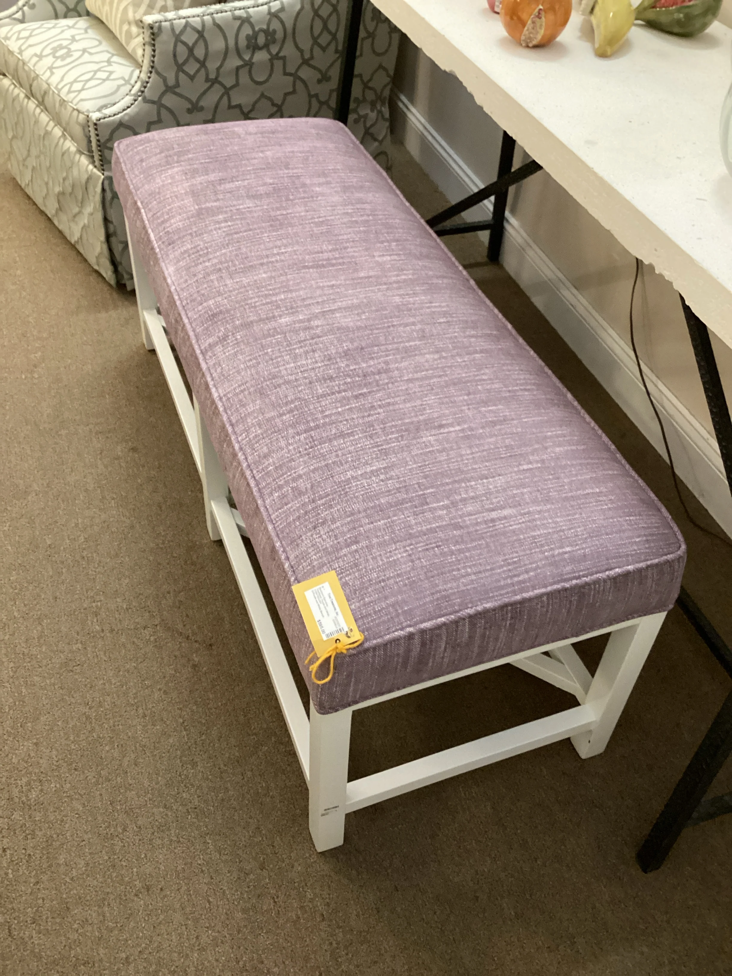 Purple and White Bench - Image 2