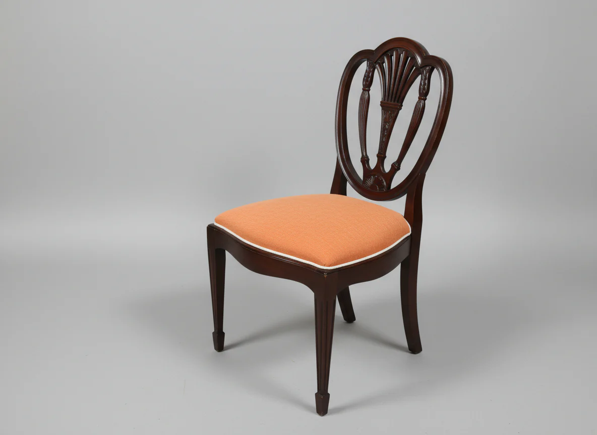 Set of Four Dark Wood Dining Chairs