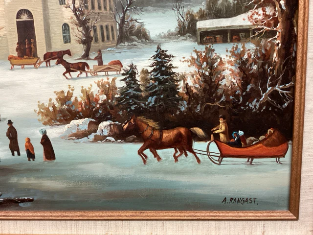 Signed A. Rangast Oil Painting - Image 2