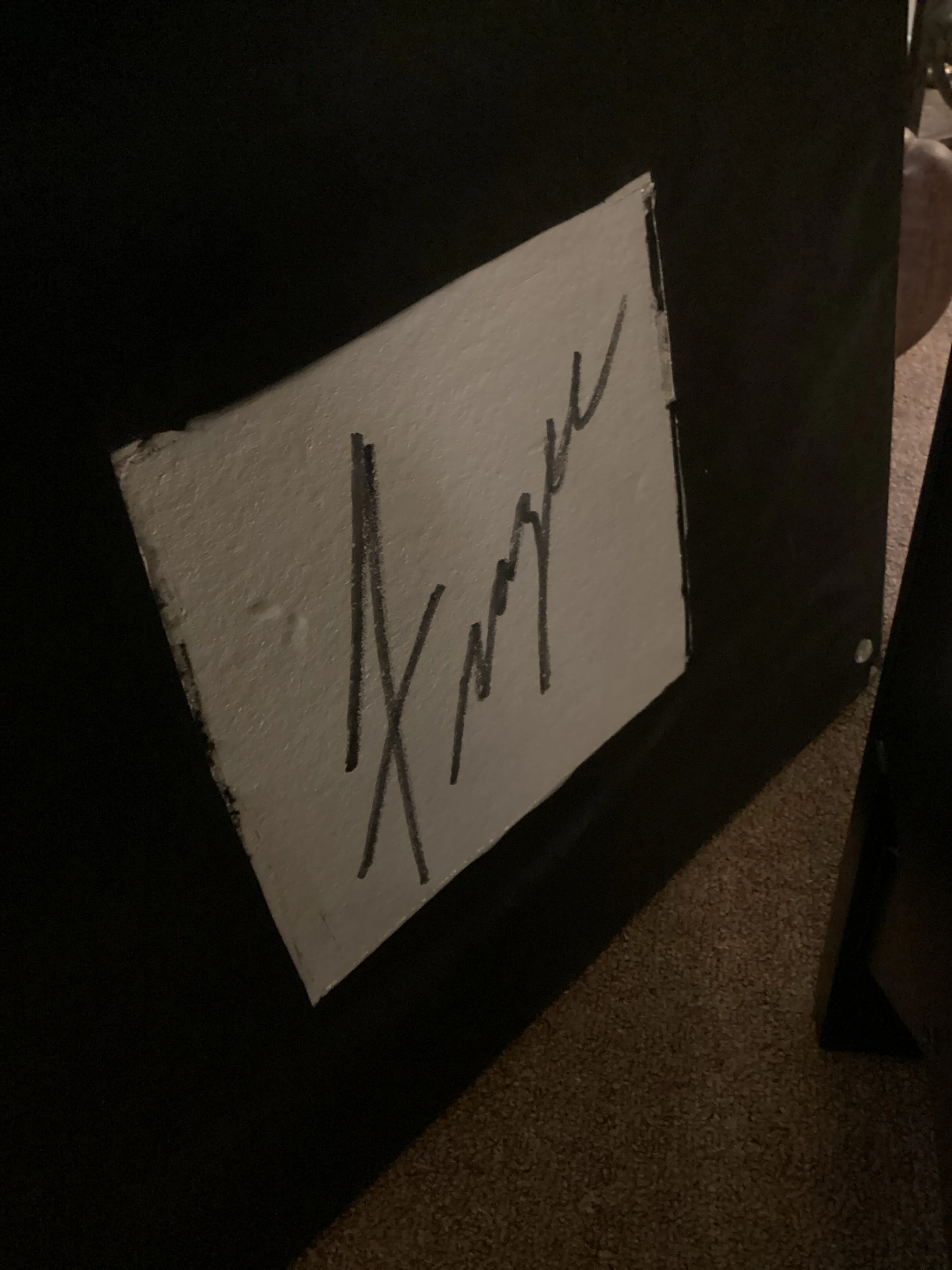 Signed Oil on Canvas Black Frame Gold and Silver Spatter - Image 3
