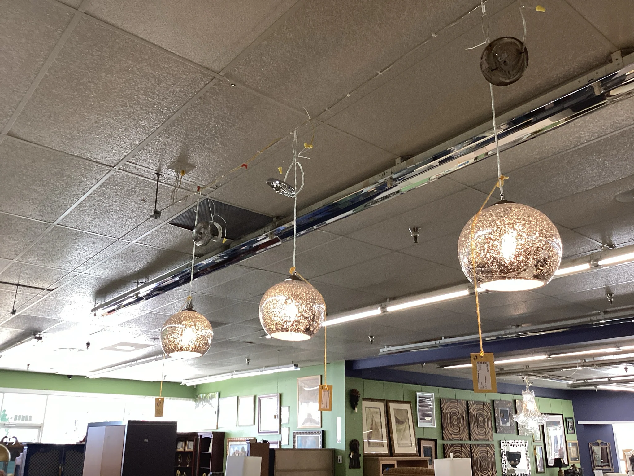 Silver Ball Pendant Chandelier - Image 2