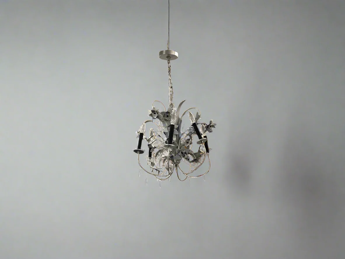 Silver Flower Chandelier