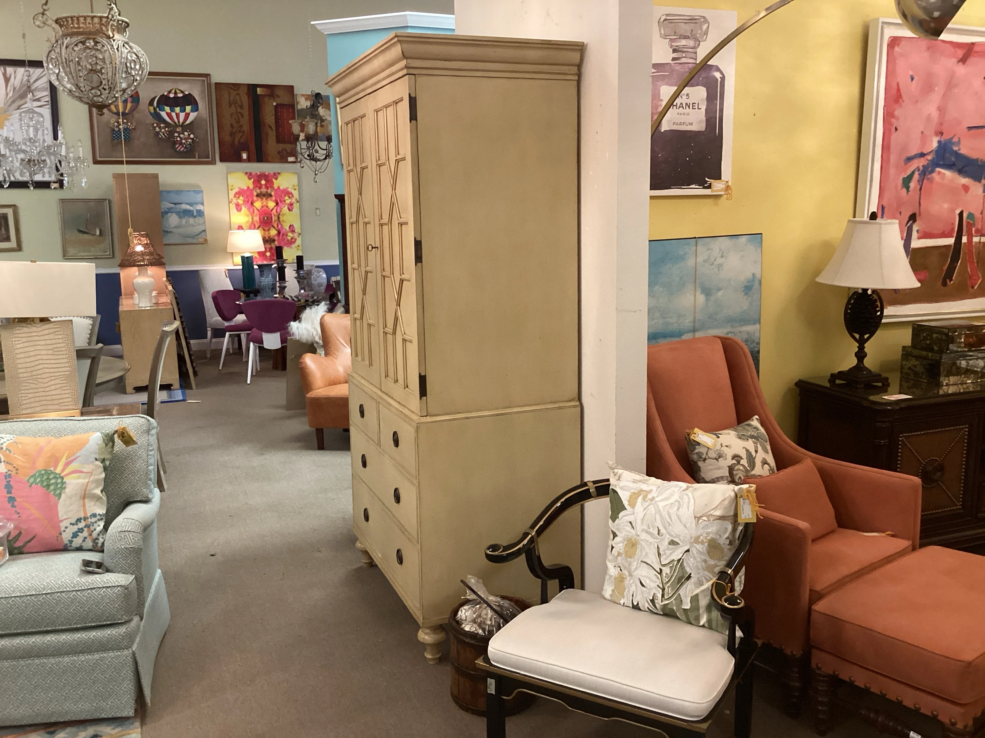 Somerset Bay Beige Two Door Four Drawer Cabinet - Image 2