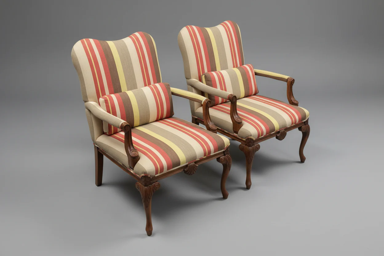Striped Living Room Chair